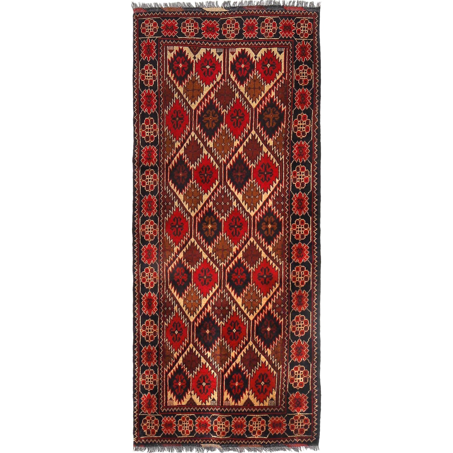 Oriental Khal Mohammadi Runner Rug 2' 9" x 6' 5" ft / 83 x 195 cm - No. B30065