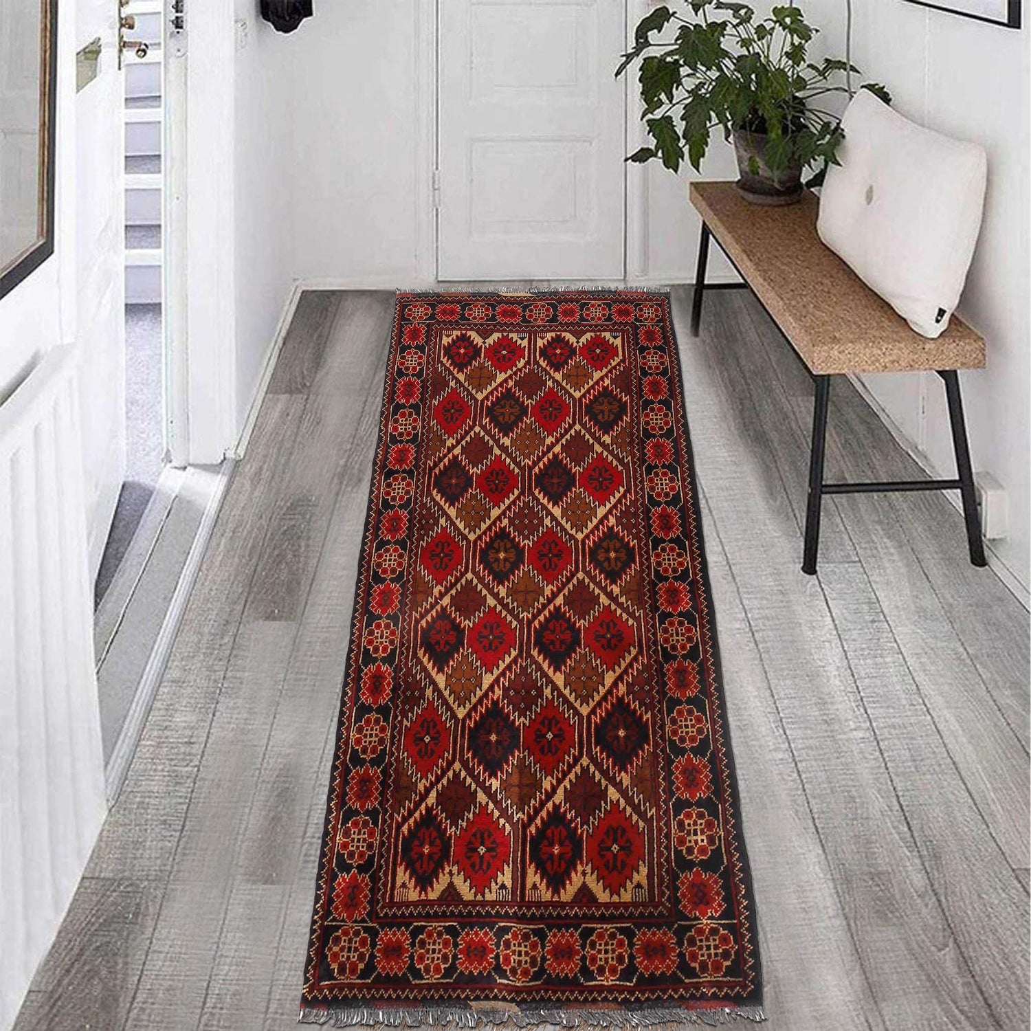 Oriental Khal Mohammadi Runner Rug 2' 9" x 6' 5" ft / 83 x 195 cm - No. B30065