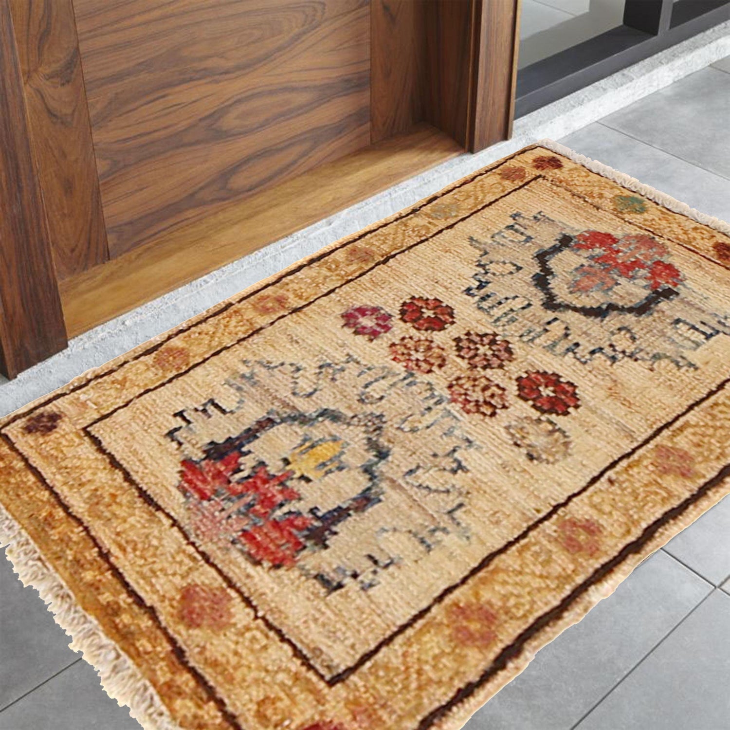 Handmade Doormats 1' 3" x 1' 10" ft / 37 x 57 cm - No. B30070