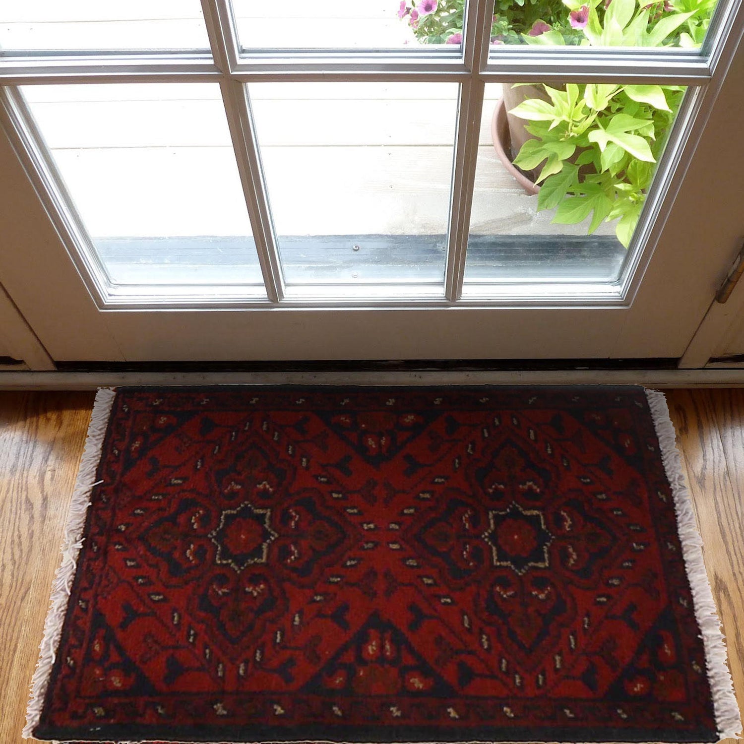 Handmade Floor Mat 1' 4" x 2' 0" ft / 40 x 62 cm - No. B30093