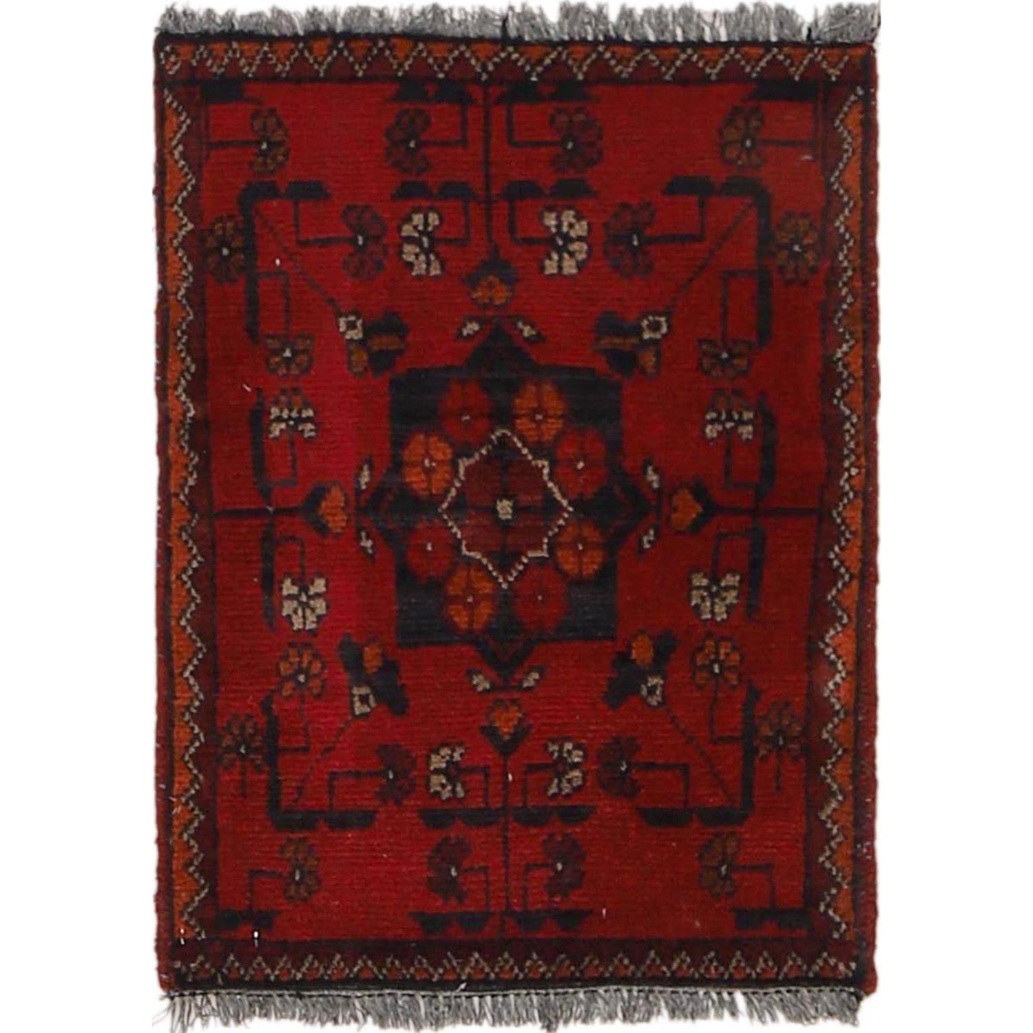 Handmade Floor Mat 1' 5" x 1' 11" ft / 43 x 58 cm - No. B30194