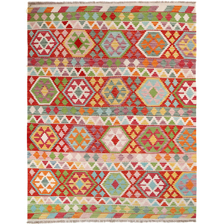 Hand Knotted Flatweave Kilim 6' 0" x 8' 4" ft / 182 x 253 cm - No. B30455