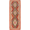 Hand Woven Wool Kelim Runner 2' 7" x 7' 1" ft / 78 x 215 cm - No. B30463
