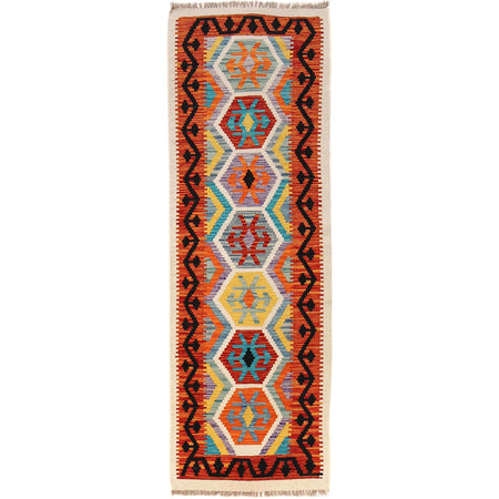 Handmade Vegetable Kilim Runner 2' 0" x 6' 5" ft / 62 x 195 cm - No. B30464