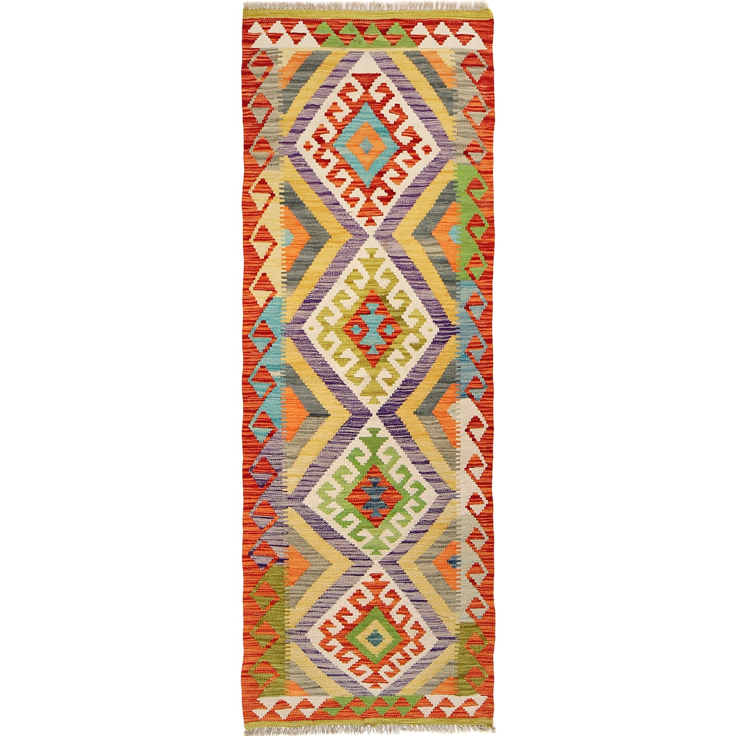 Short Kilim Runner 2' 3" x 6' 6" ft / 68 x 197 cm - No. B30487
