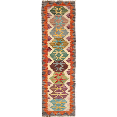 Handmade Vegetable Kilim Runner 1' 10" x 6' 5" ft / 56 x 196 cm - No. B30495