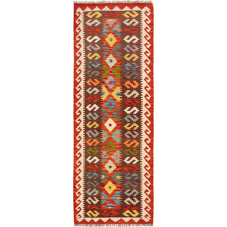 Short Kilim Runner 2' 4" x 6' 8" ft / 72 x 204 cm - No. B30537