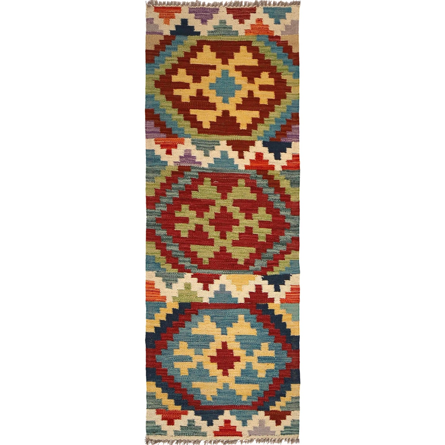 Short Kilim Runner 1' 8" x 4' 11" ft / 50 x 149 cm - No. B30622