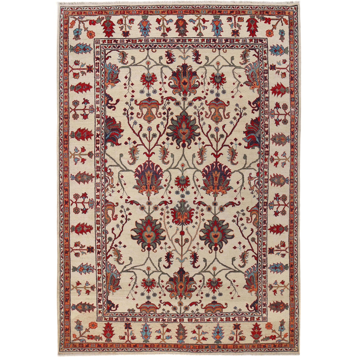 Hand knotted Kazak Rugs 6' 7" x 9' 10" ft / 201 x 300 cm - No. B30653