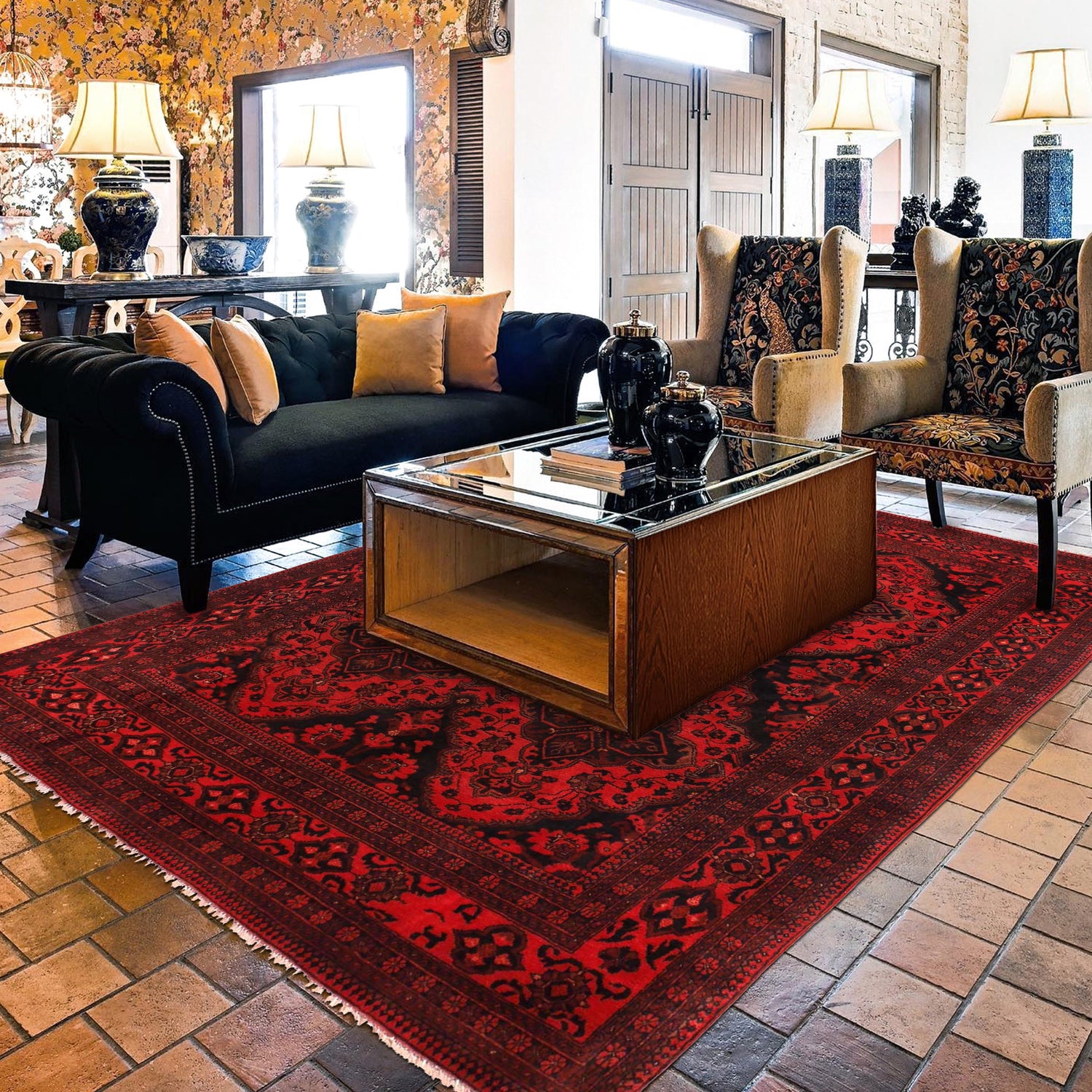 Afghan Khal Mohammadi Rug 6' 10" x 9' 2" ft / 208 x 279 cm - No. B30657