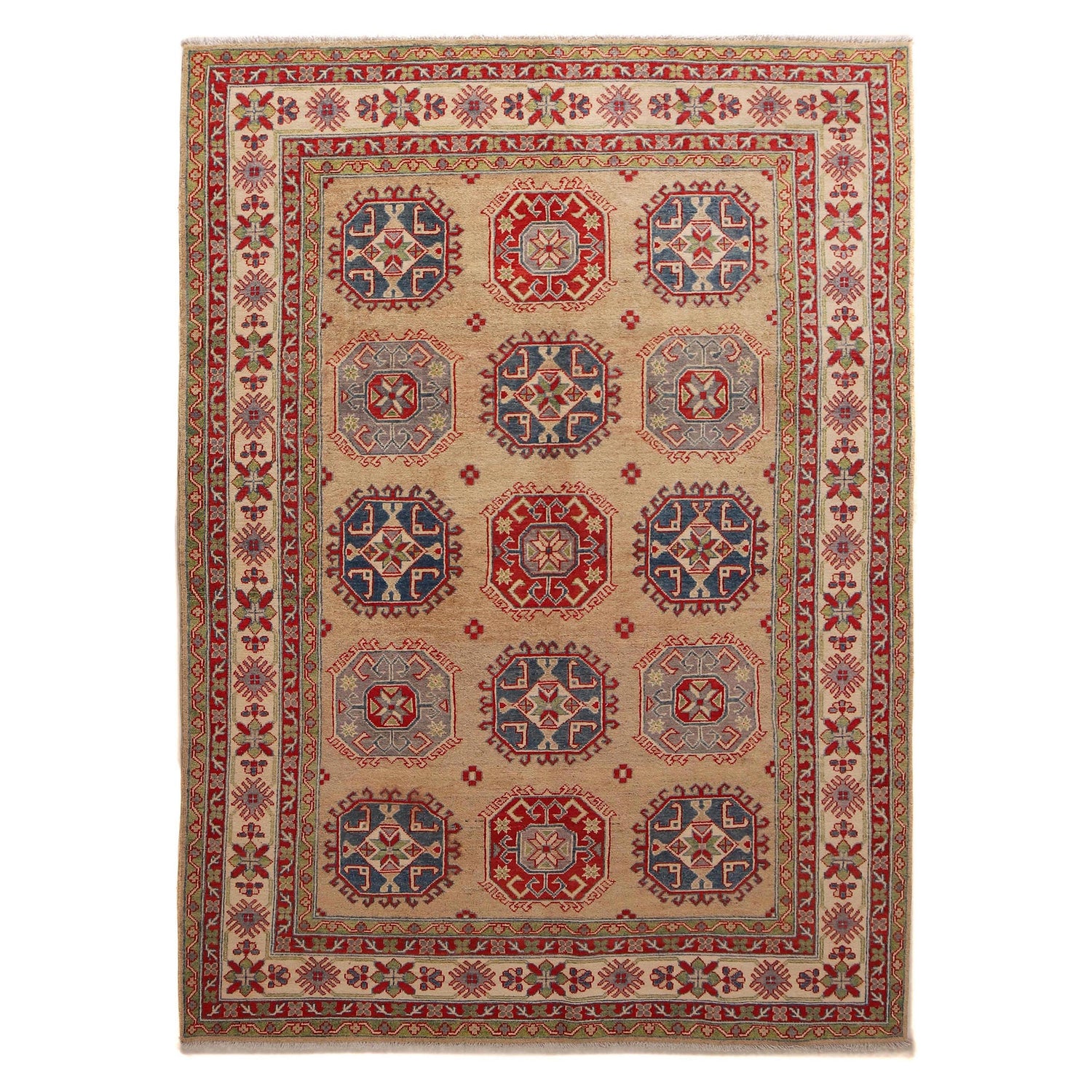 Hand knotted Kazak Rugs 6' 1" x 9' 5" ft / 186 x 288 cm - No. B31606