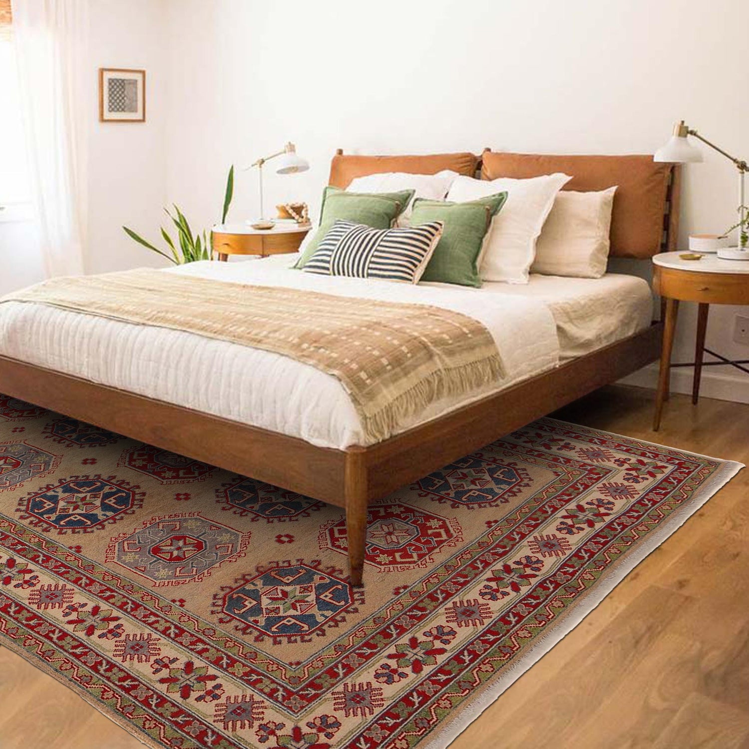 Hand knotted Kazak Rugs 6' 1" x 9' 5" ft / 186 x 288 cm - No. B31606