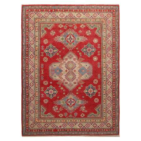 Red Color Kazak Rug 6' 7" x 9' 10" ft / 201 x 300 cm - No. B31609