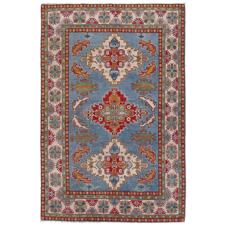 Hand Knotted Kazak Oriental Rug 5' 4" x 7' 10" ft / 162 x 240 cm - No. B33042