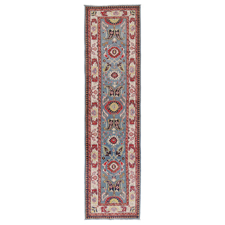 Oriental Kazak Runner Rug 3' 1" x 12' 10" ft / 93 x 391 cm - No. B33095