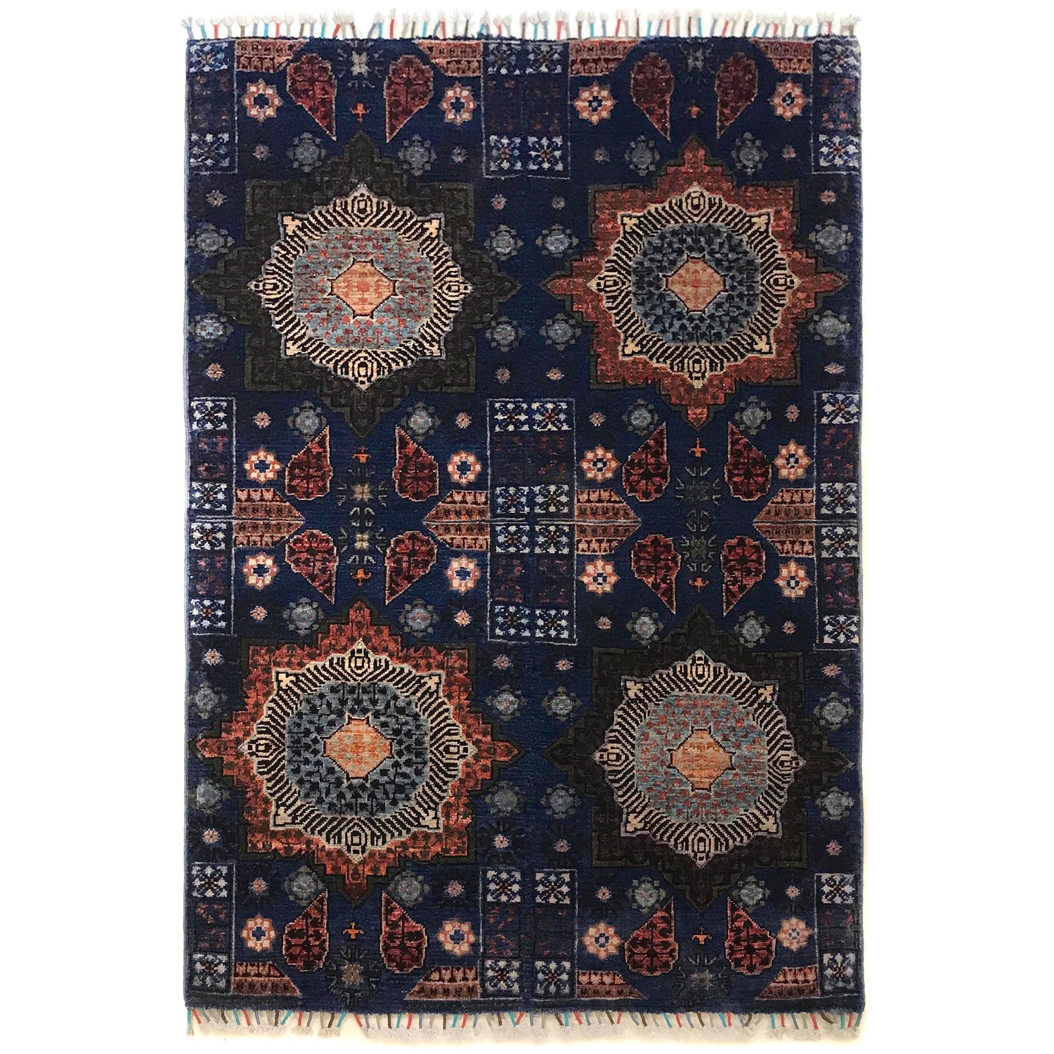 Purple Color Mamluk Carpet 3' 6" x 4' 11" ft / 107 x 150 cm - No. B34192