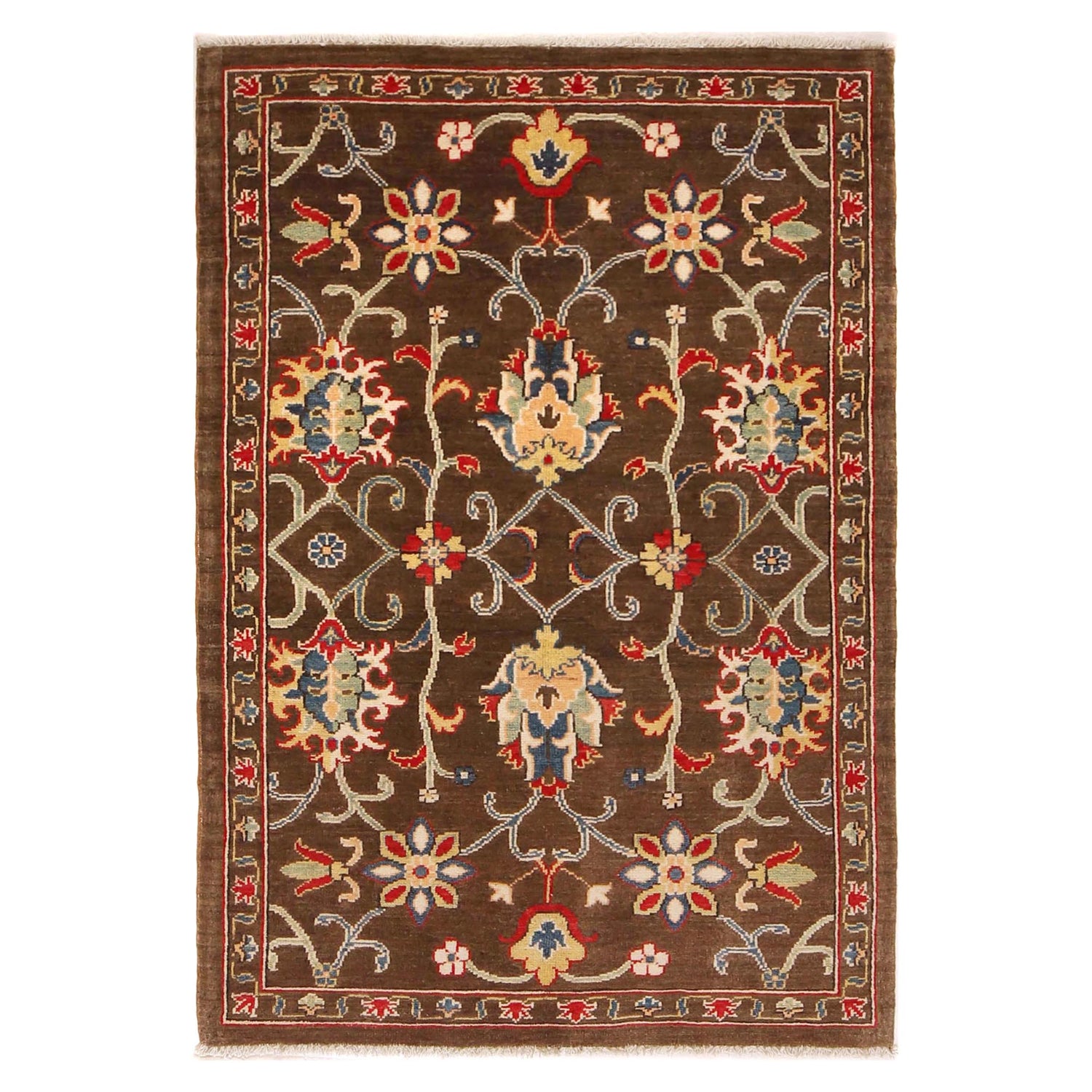 Hand knotted Sultani Carpet 3' 4" x 5' 1" ft / 101 x 154  cm - No. B34196