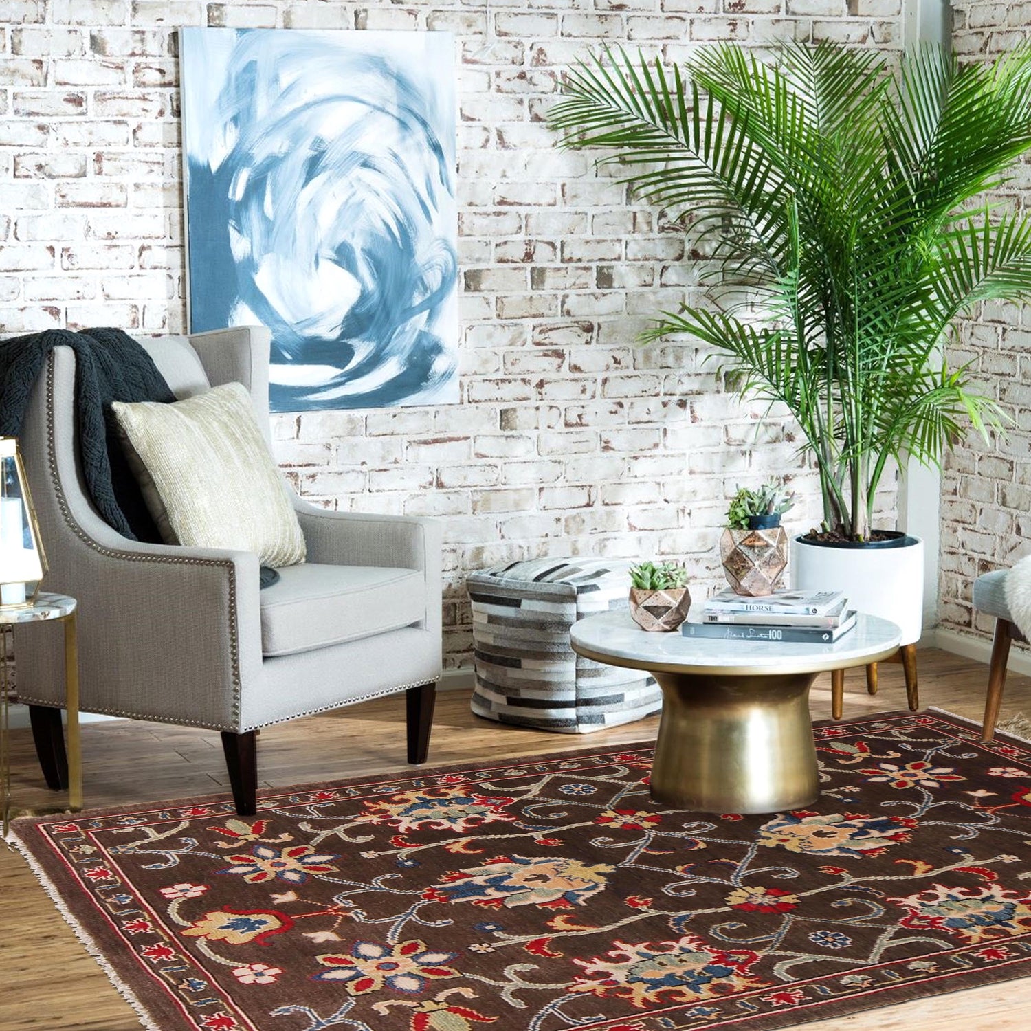 Hand knotted Sultani Carpet 3' 4" x 5' 1" ft / 101 x 154  cm - No. B34196