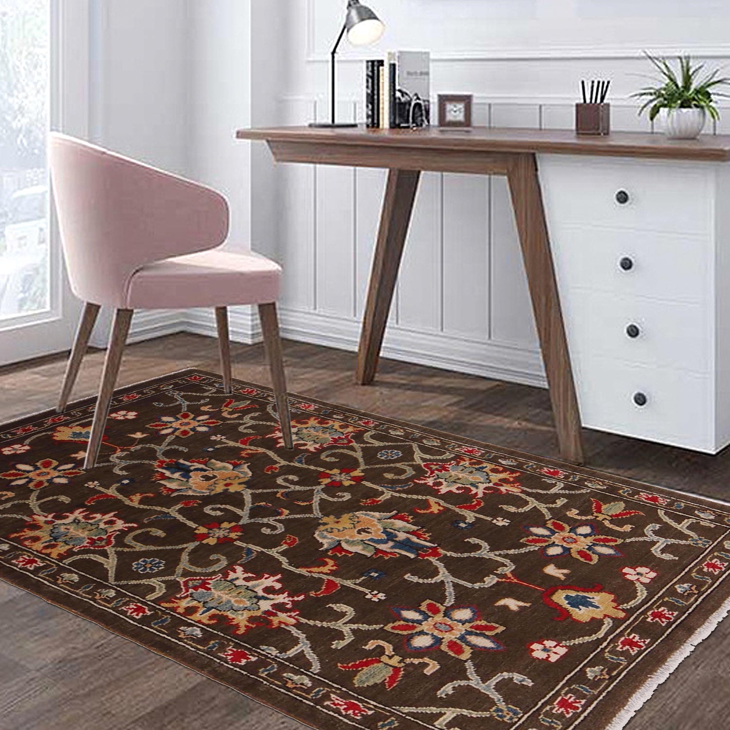 Handmade Sultani Area Rug 3' 3" x 4' 8" ft / 98 x 142  cm - No. B34197