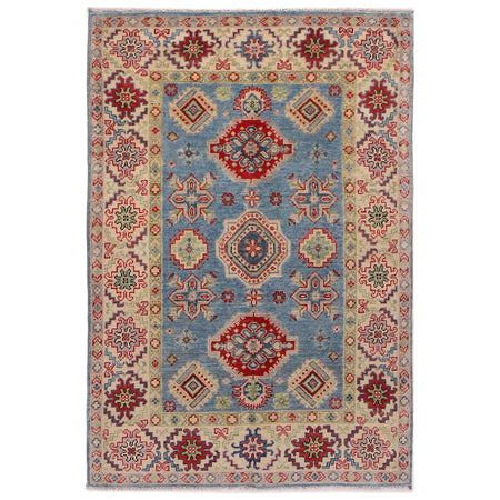Hand Knotted Kazak Oriental Rug 3' 4" x 5' 0" ft / 101 x 152 cm - No. B34199