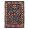 Blue Color Kazak Rug 3' 11" x 5' 9" ft / 120 x 174 cm - No. B34200