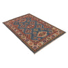 Blue Color Kazak Rug 3' 11" x 5' 9" ft / 120 x 174 cm - No. B34200