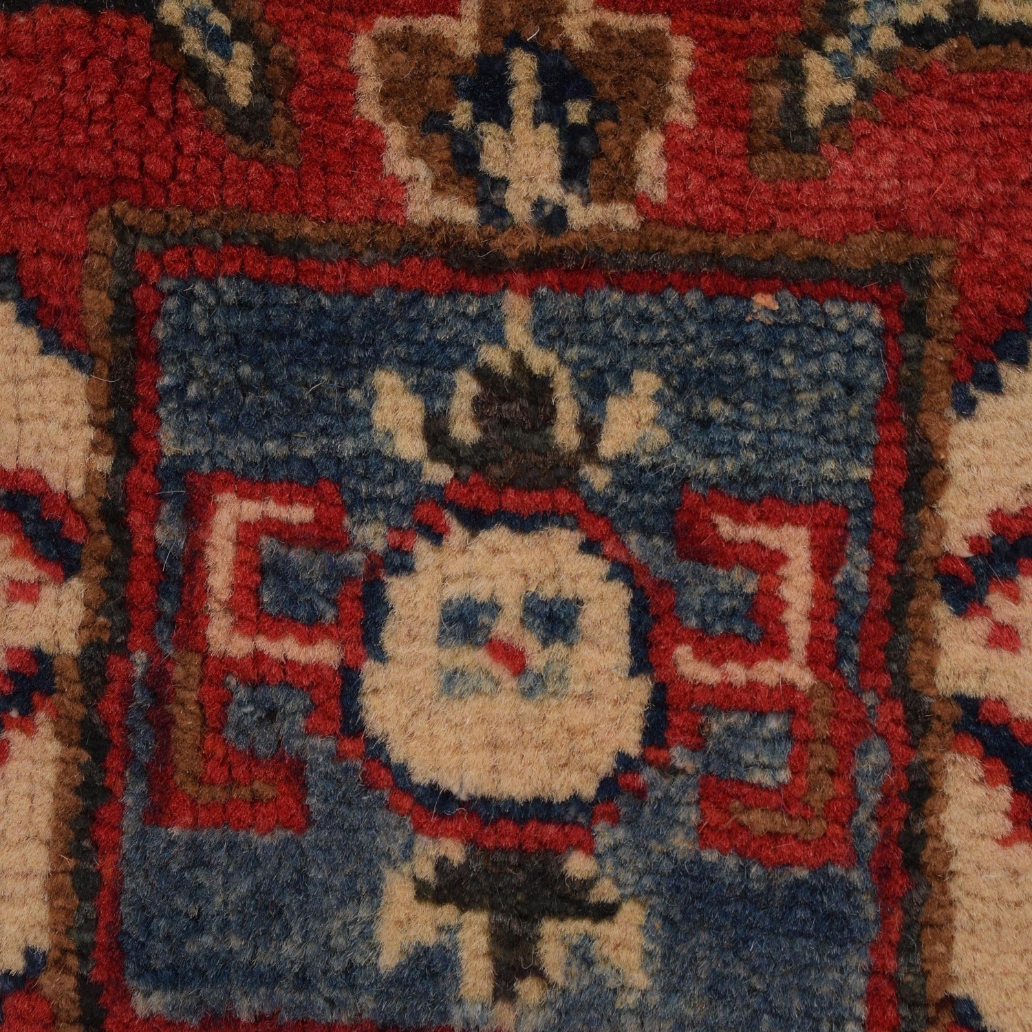 Blue Color Kazak Rug 3' 11" x 5' 9" ft / 120 x 174 cm - No. B34200