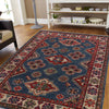 Blue Color Kazak Rug 3' 11" x 5' 9" ft / 120 x 174 cm - No. B34200