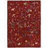 Hand Knotted Embroidery Kelim 5' 6" x 7' 9" ft / 168 x 237 cm - No. B34460