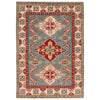 Blue Color Kazak Rug 4' 0" x 5' 9" ft / 123 x 176 cm - No. B34608