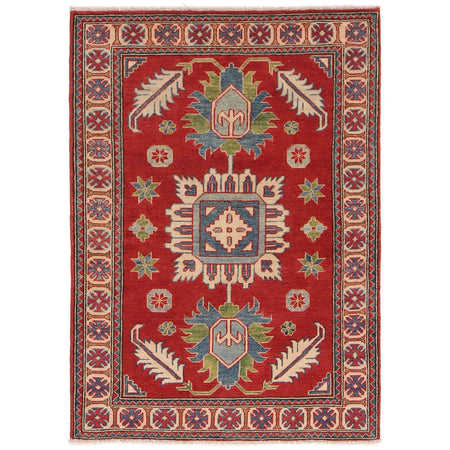 Handmade Kazak Area Rug 3' 4" x 4' 10" ft / 102 x 147 cm - No. B34615
