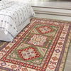 Green Color Kazak Rug 3' 5" x 5' 2" ft / 103 x 157 cm - No. B34618