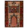 Handmade Prayer Rug 2' 9" x 3' 11" ft / 84 x 120 cm - No. B34626