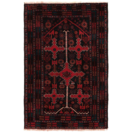 Hand Knotted Baluchi Rug  3' 1" x 4' 8" ft / 93 x 141 cm - No. B34627