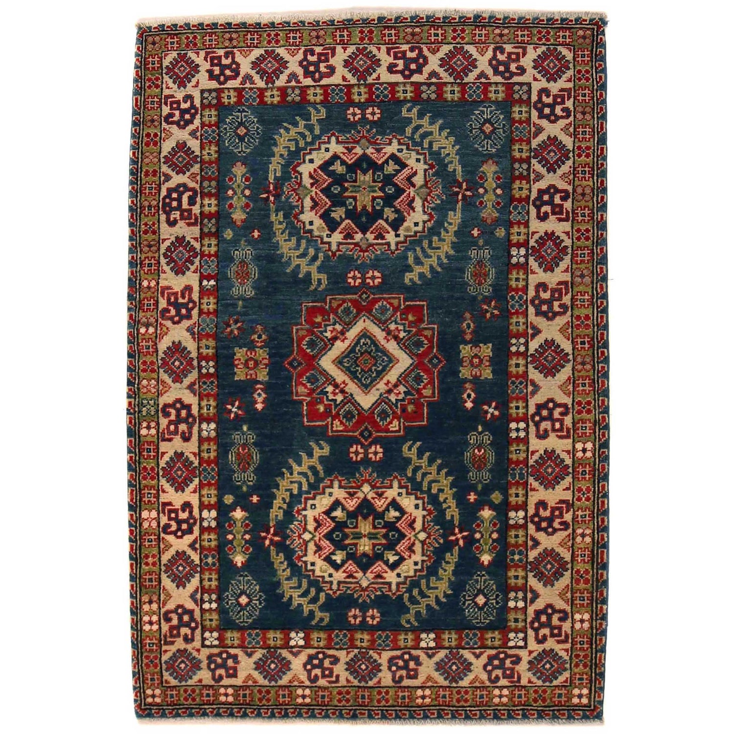 Oriental Kazak Rug 3' 3" x 5' 1" ft / 99 x 154 cm - No. B34662