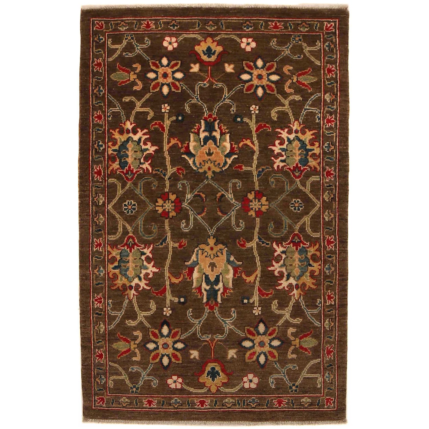 Hand Knotted Sultani Modern Rug 3' 2" x 4' 11" ft / 96 x 149  cm - No. B34663