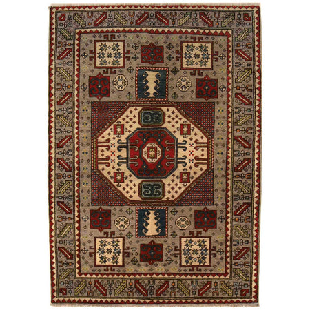 Oriental Mamluk Area Rug 3' 4" x 4' 9" ft / 101 x 146 cm - No. B34664