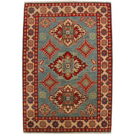 Blue Color Kazak Rug 3' 4" x 4' 10" ft / 102 x 147 cm - No. B34665
