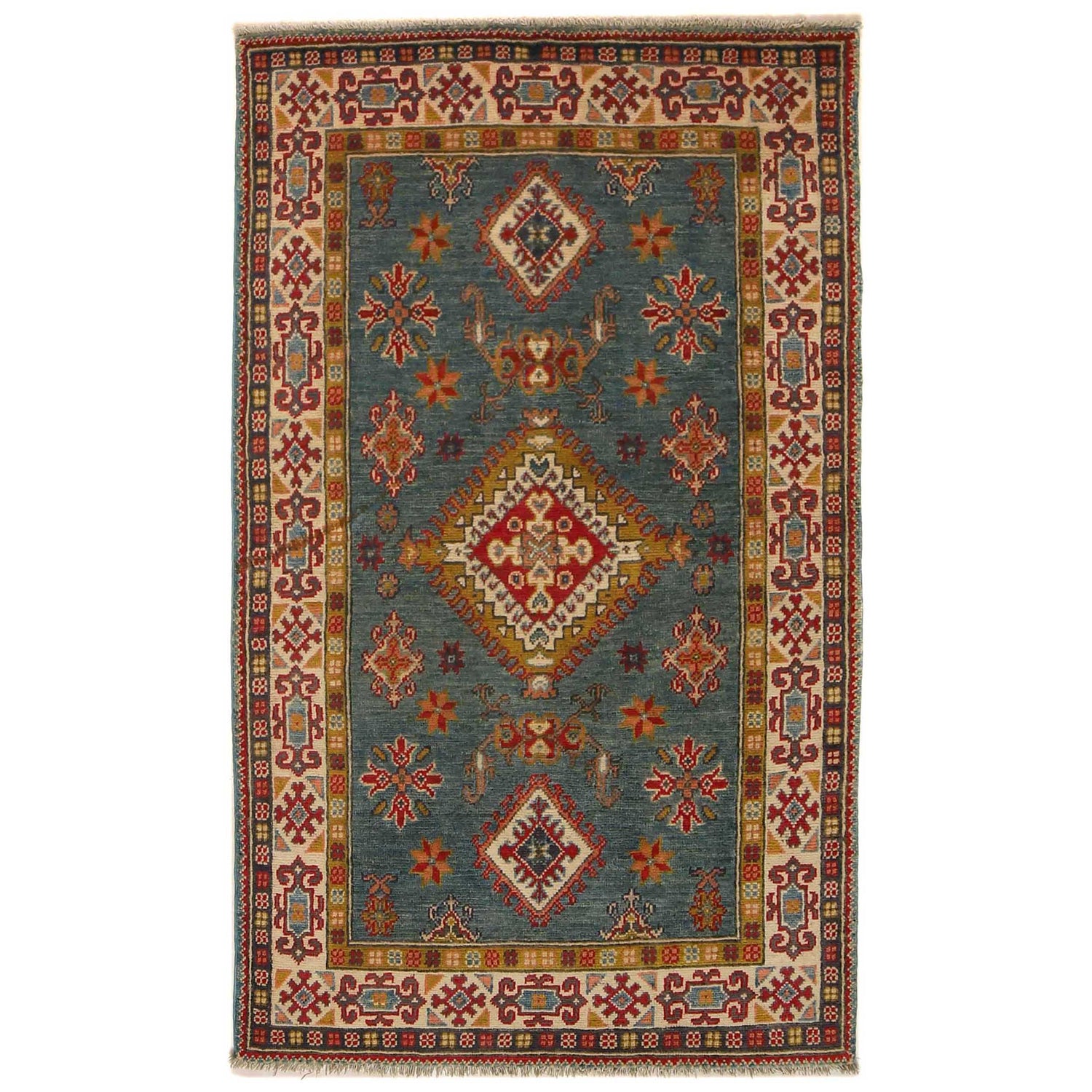 Hand knotted Kazak Rugs 3' 3" x 5' 5" ft / 98 x 165 cm - No. B34670