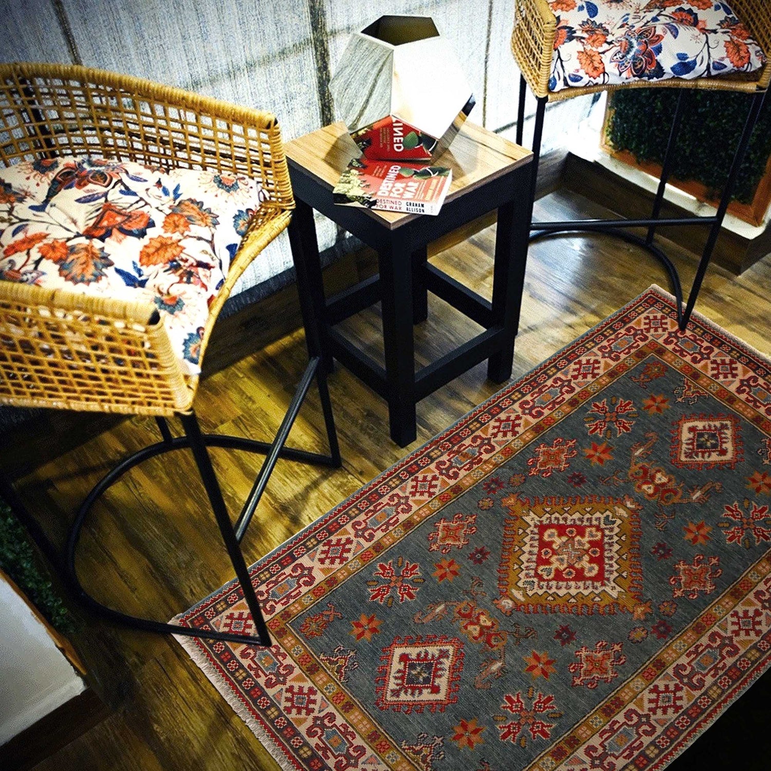 Hand knotted Kazak Rugs 3' 3" x 5' 5" ft / 98 x 165 cm - No. B34670