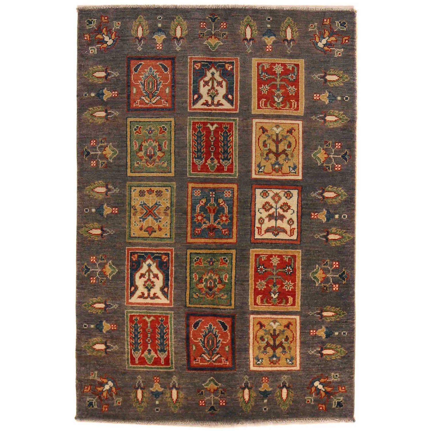 Oriental Bakhtiar Area Rug 3' 3" x 4' 11" ft / 100 x 150 cm - No. B34674