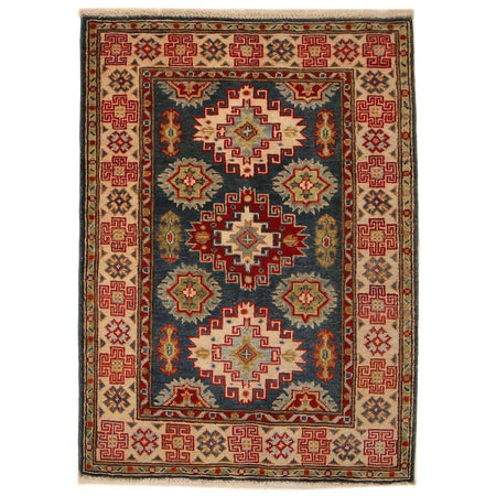 Hand knotted Kazak Carpet 2' 10" x 3' 9" ft / 86 x 115 cm - No. B34678