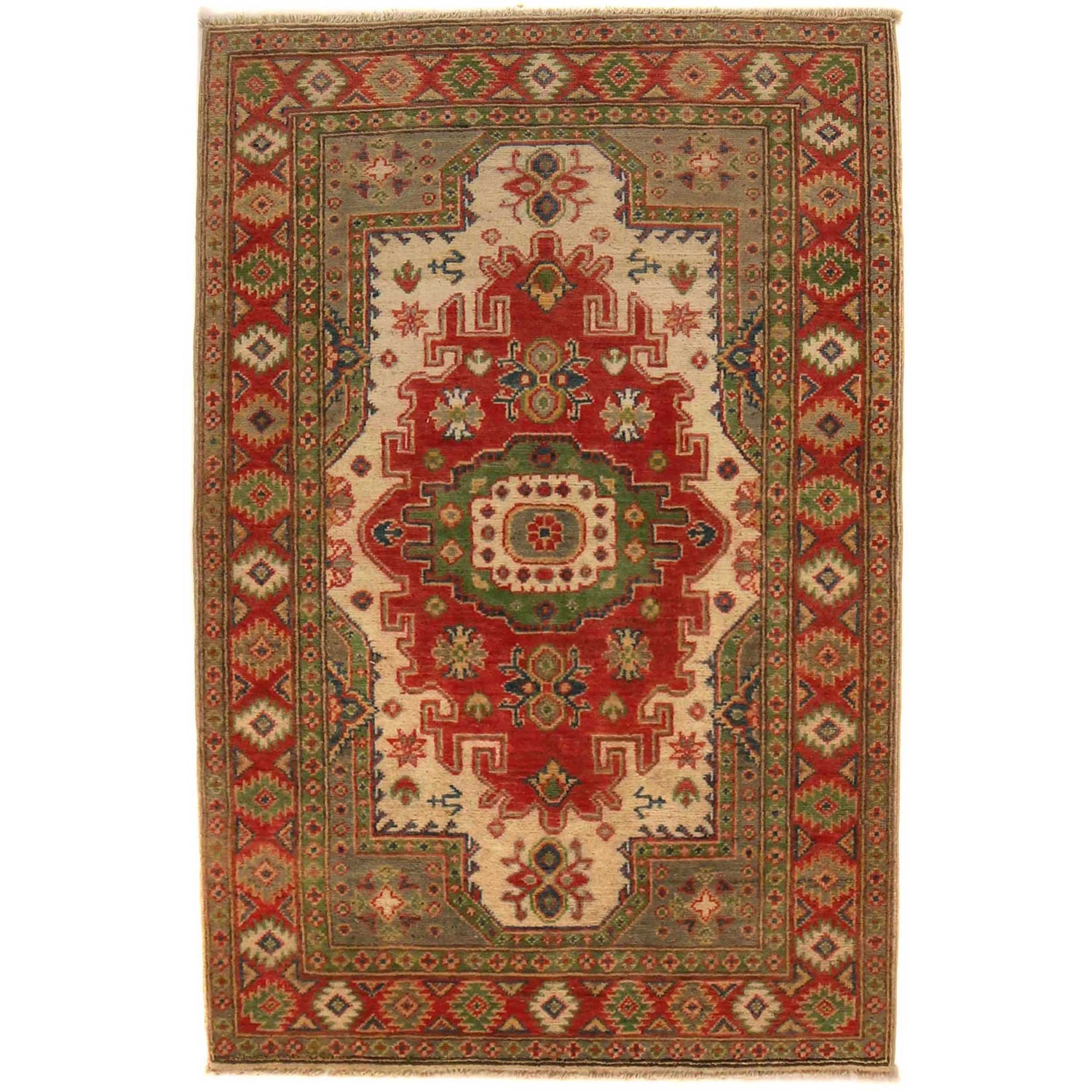 Multi Color Heriz Design Rug 3' 3" x 4' 10" ft / 100 x 148 cm - No. B34684