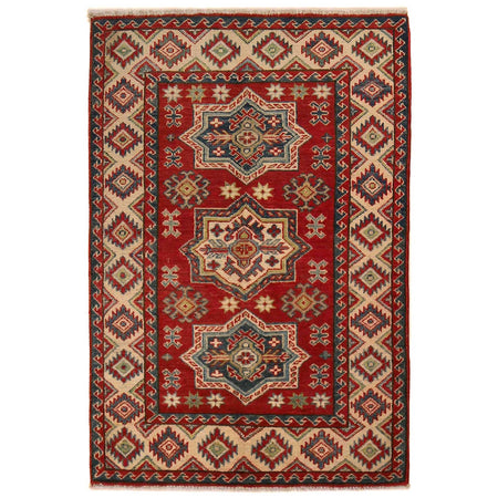 Hand knotted Kazak Rugs 3' 1" x 4' 7" ft / 95 x 140 cm - No. B34687