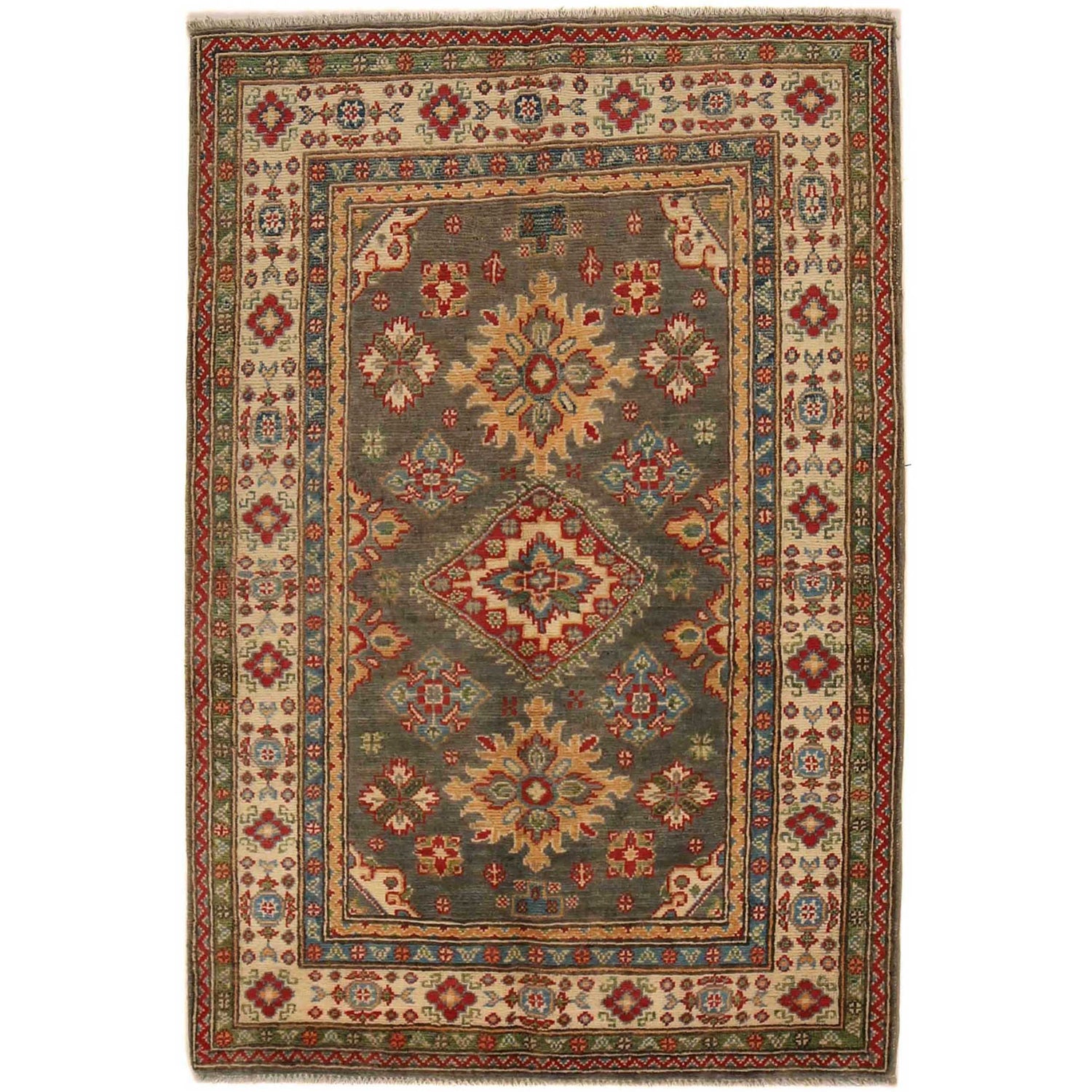 Oriental Kazak Rug 3' 3" x 4' 9" ft / 100 x 146 cm - No. B34688