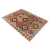 Hand Knotted Afghan Style Kilim 4' 4" x 6' 1" ft / 133 x 185 cm - No. B34706