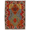 Hand Knotted Afghan Style Kilim 2' 0" x 2' 11" ft / 60 x 90 cm - No. B35104