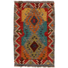 Hand Woven Wool Kelim 2' 0" x 3' 1" ft / 60 x 94 cm - No. B35105