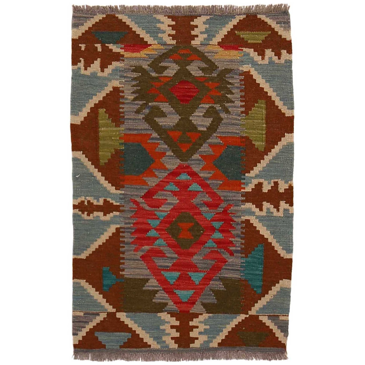 Small Size Chobi Kilim 2' 0" x 3' 0" ft / 60 x 92 cm - No. B35107