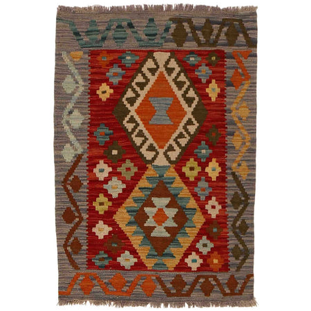 Handmade Vegetable Kilim 2' 2" x 2' 11" ft / 65 x 90 cm - No. B35114